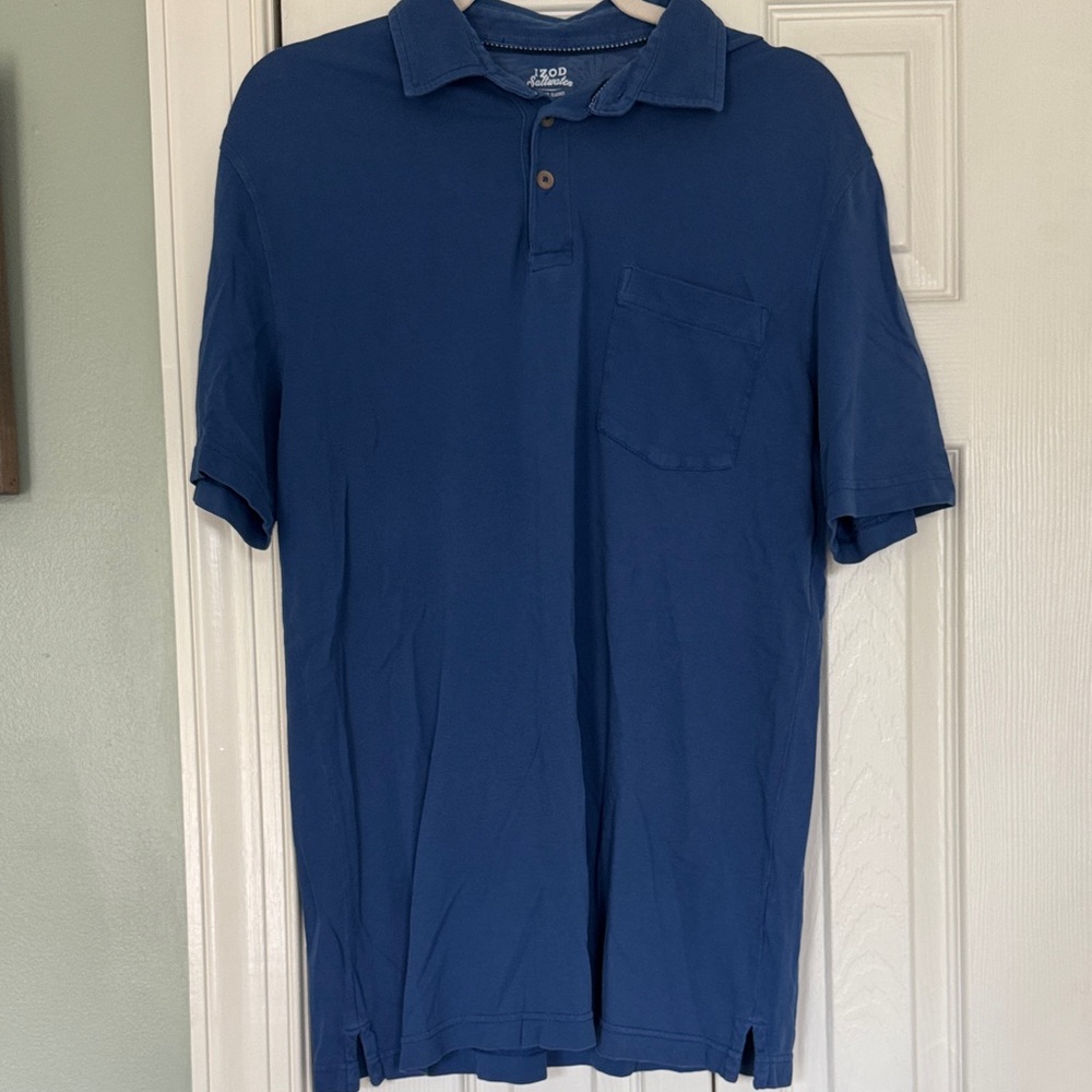 Izod Men's Saltwater relaxed classics blue Polo Shirt